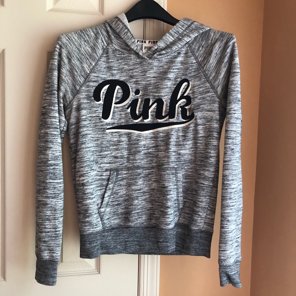 PINK GREY HOODIE